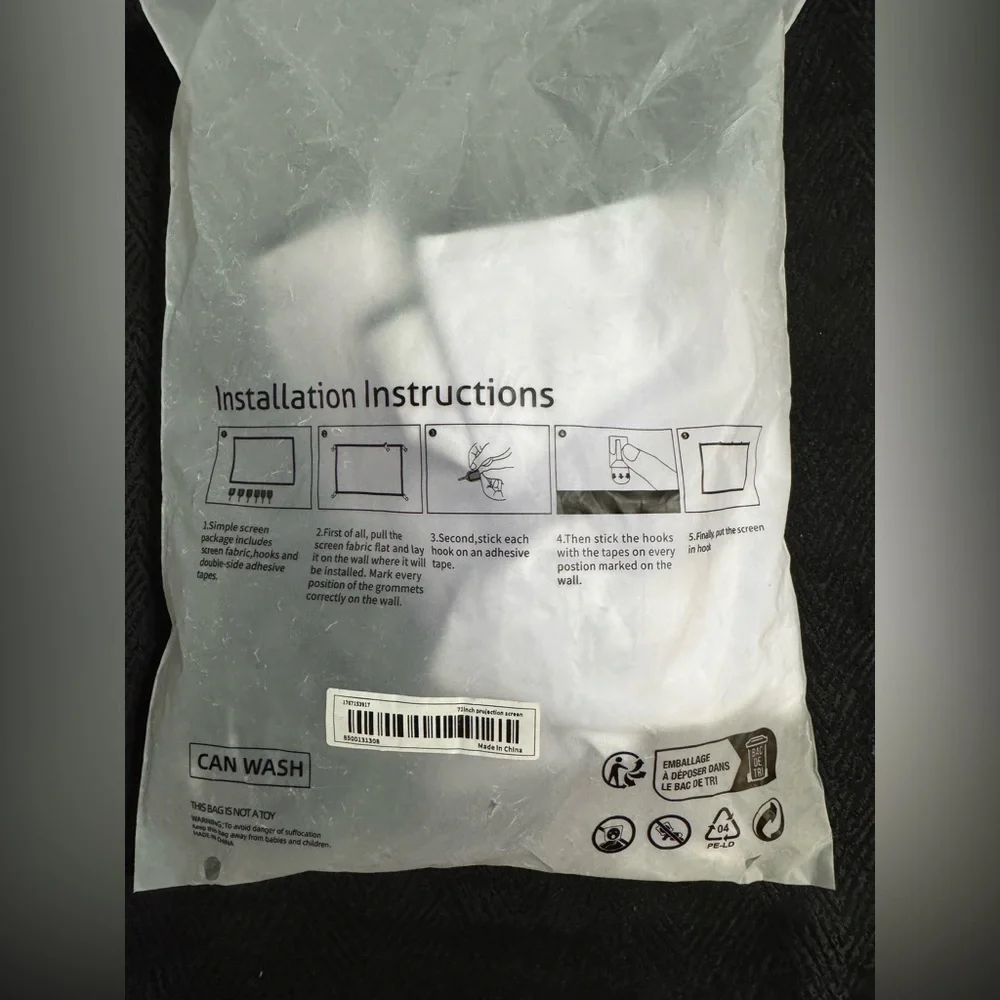 Simple Projection Screen - White - Picture 3 of 7